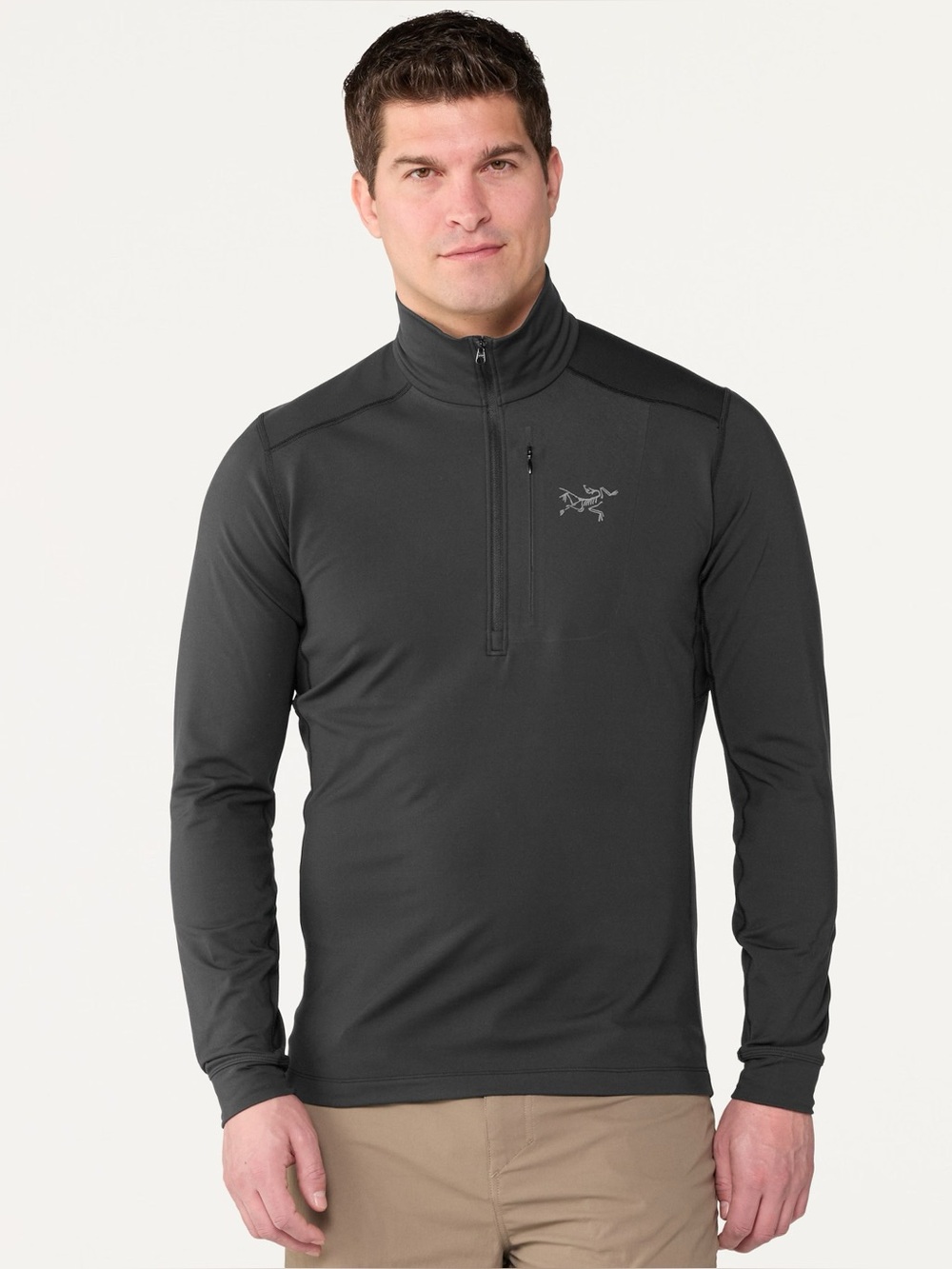 Arc’teryx Rho LT Zip Neck Base Layer Top Men’s Medium Black Quarter Zip